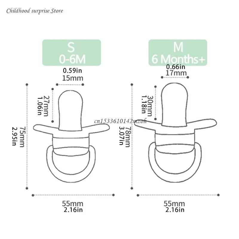 Calming Baby Pacifier Breathable & ปลอดภัยซิลิโคนทารกแรกเกิด Pacifier แบบพกพา Gentle Soothe Pacifier สำหรับเด็กผู้หญิงของขวัญ