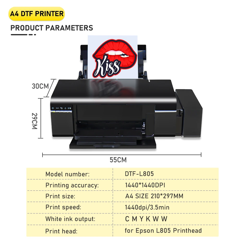 A4 DTF Printer For L805 impresora A4 DTF Printing Machine Direct to Film Heat Transfer DTF Printer For T-shirt Hoodies Shoes