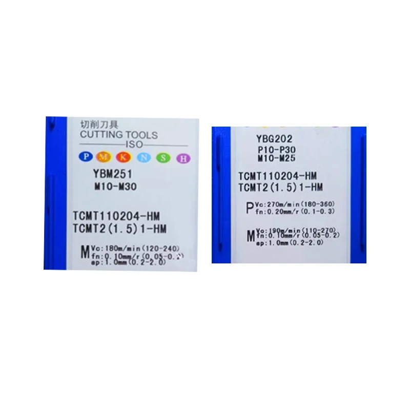 TCMT110204-HM YBG202 YBM251 100% insertos de carburo originales procesamiento cortador de torno CNC de acero inoxidable TCMT 110204 herramientas de torneado