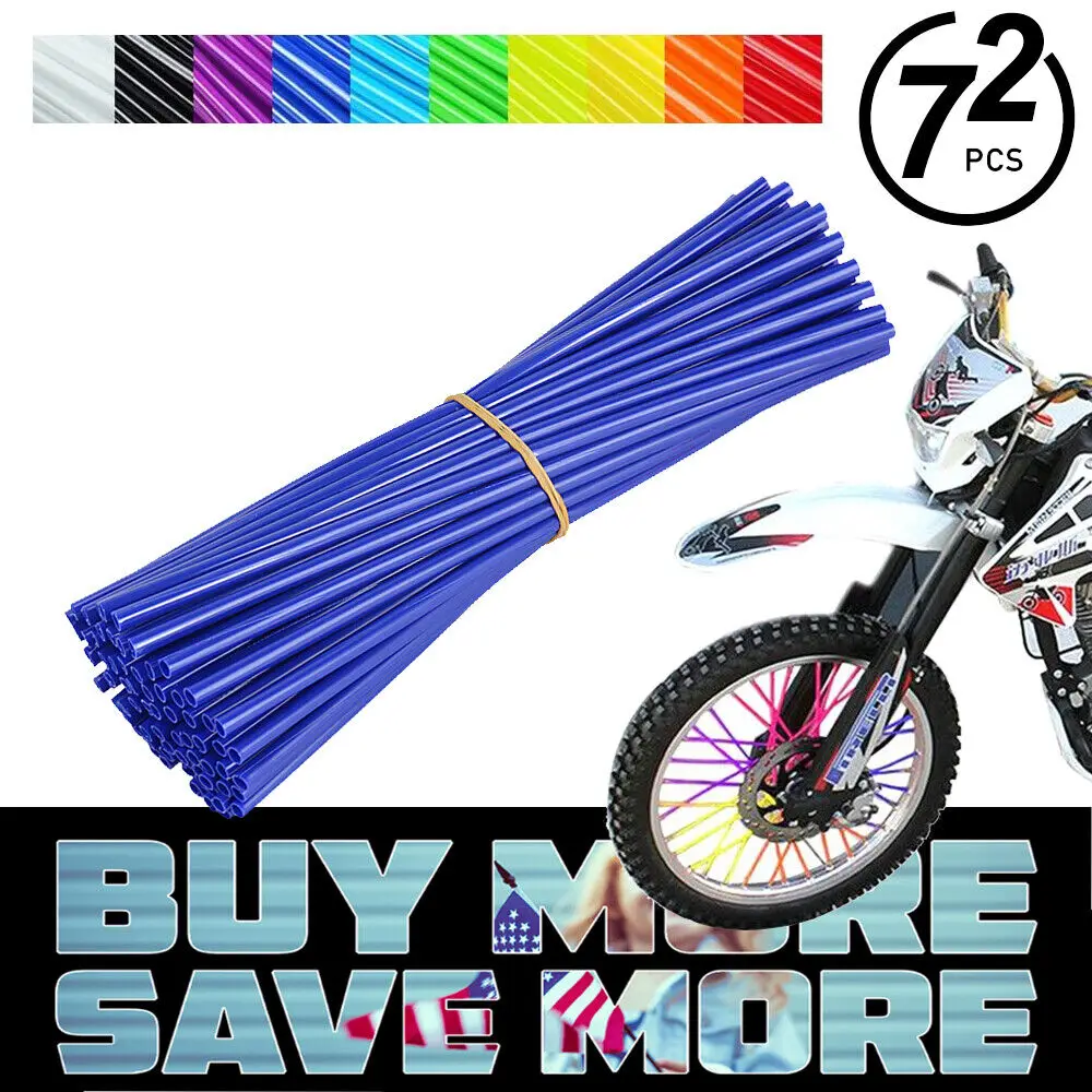 72PCS 24cm Universal Dirt Bike Speichen Abdeckungen Motorrad Felge Speichen Wrap Kit Skins Schutz Abdeckung Für motocross Fahrrad