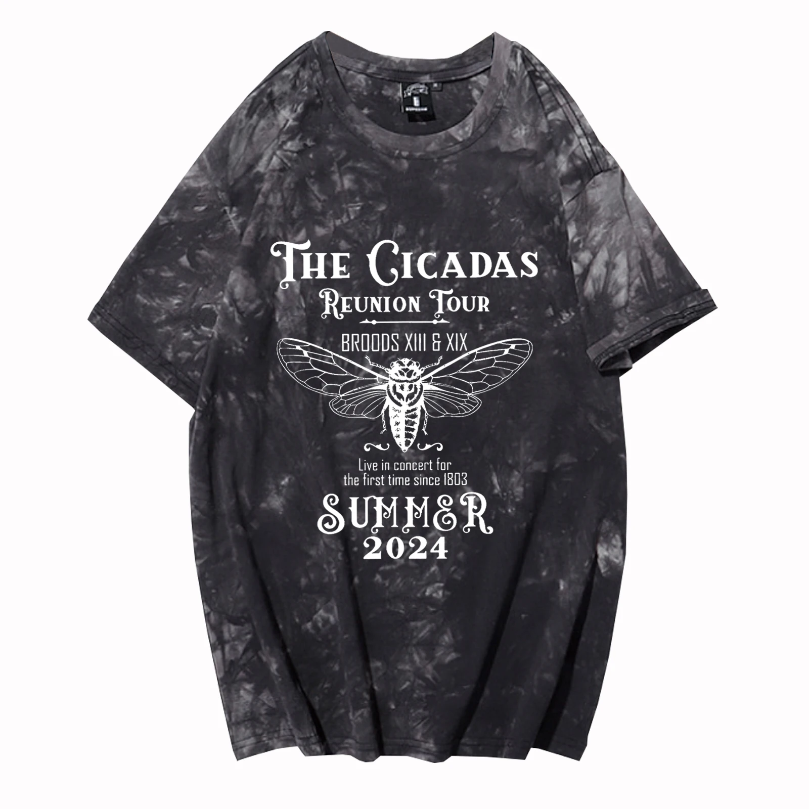 The Cicadas Reunion Tour Shirt Cicadas Invasion Summer Scream 2024 Shirt Male Harajuku Short Sleeve Hip Hop T-shirts