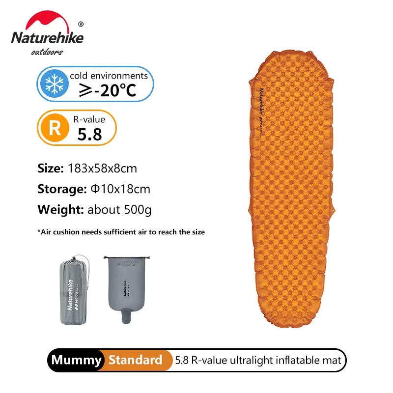 Naturehike-軽量の超軽量インフレータブルキャンプマット,高値の暖かい