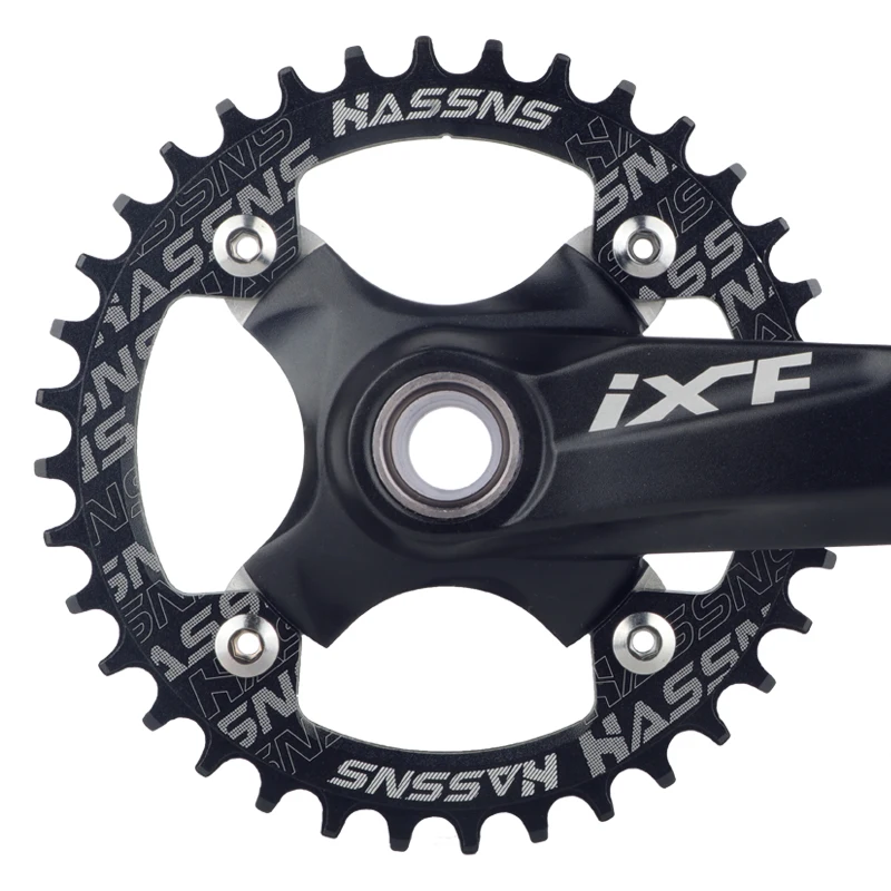 HASSNS Crank Mtb Chainring Single Crown Teeth Mountain Bike Monoplates Narrow Wide Star Deckas Bcd 104 Bicycle Crankset