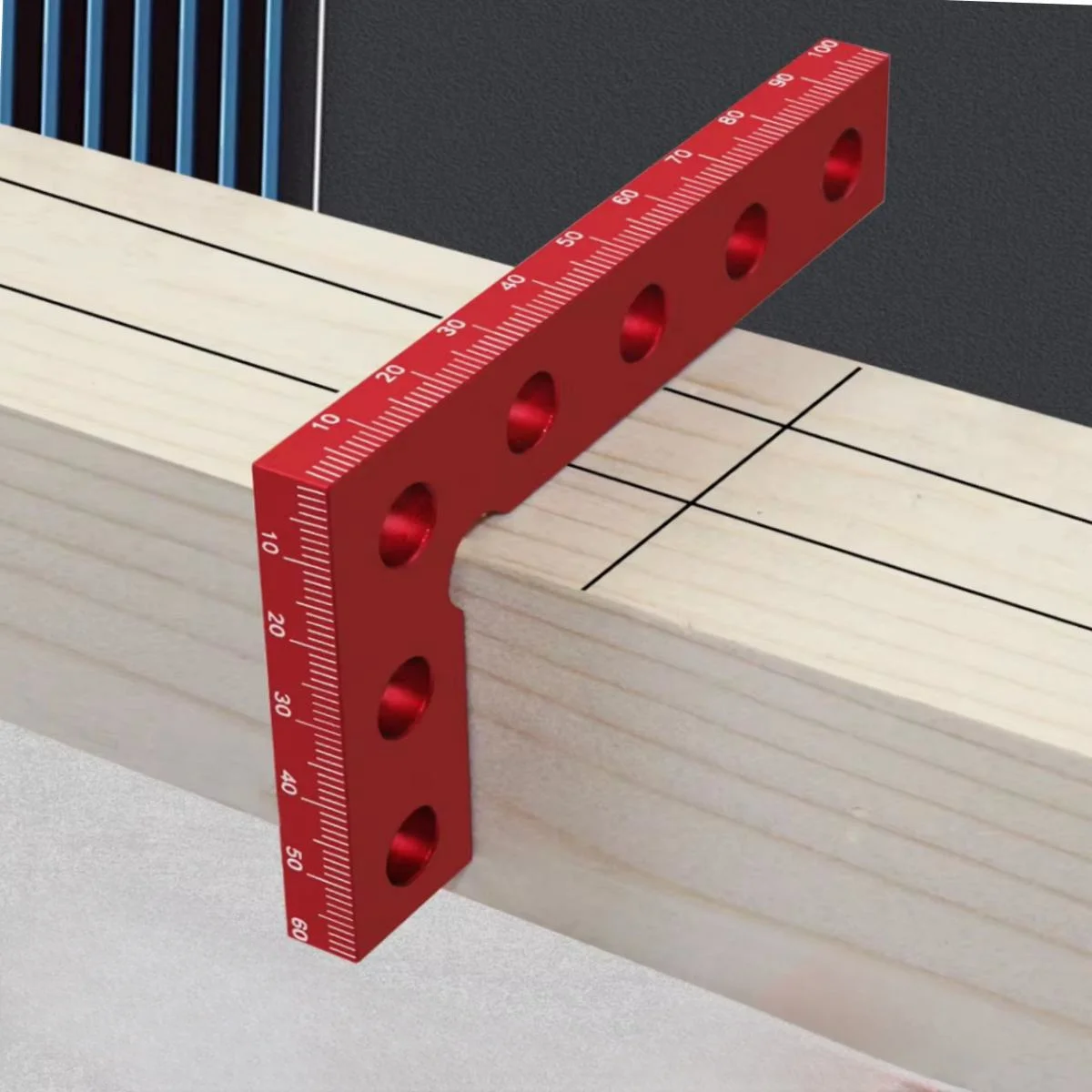 مسطرة زاوية قائمة مربعة L عالية الدقة متخصصة في مربع سبائك تأطير الألومنيوم لأداة قياس التخطيط