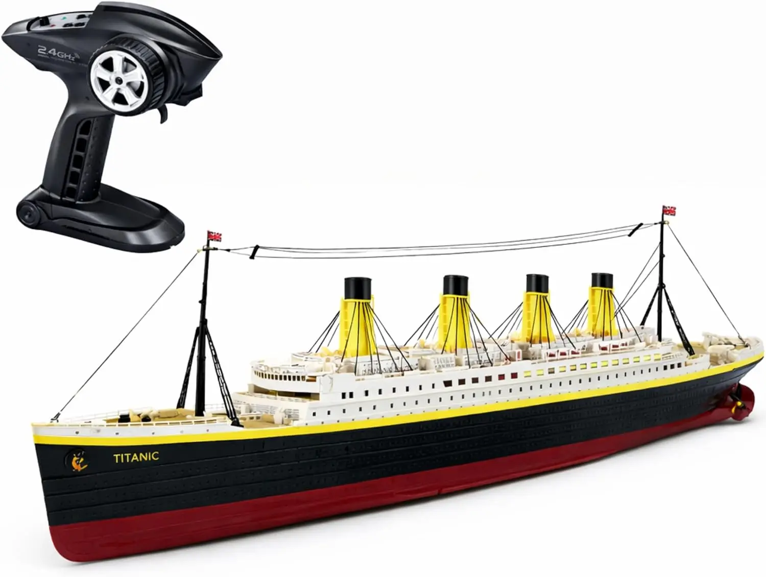 Liberty Imports 1/325 Scale RC Titanic Boat 32 Inch Remote Control Grand Cruise Ship with LED Lights, 2.4GHz RTR Electric RC Boa