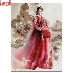 diamond rhinestone embroidery wall decor mosaic bride Woman Korea girl art full square round drill 5d diamond painting decor