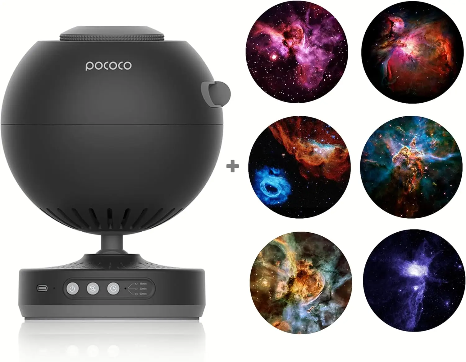 POCOCO Galaxy Star Projector for Bedroom with Replaceable Optical Film Discs, Realistic Constellation-1 - Discs (6 Pieces)