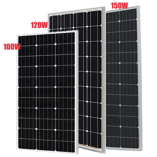 Solar panel 軽量ソーラーパネルモジュール,ポータブルパネル,アルミニウムフレーム,12v,24v,36vバッテリー,車,家庭,農場,ボート,rv,キャンプ,ヨット,100w,120w 150w
