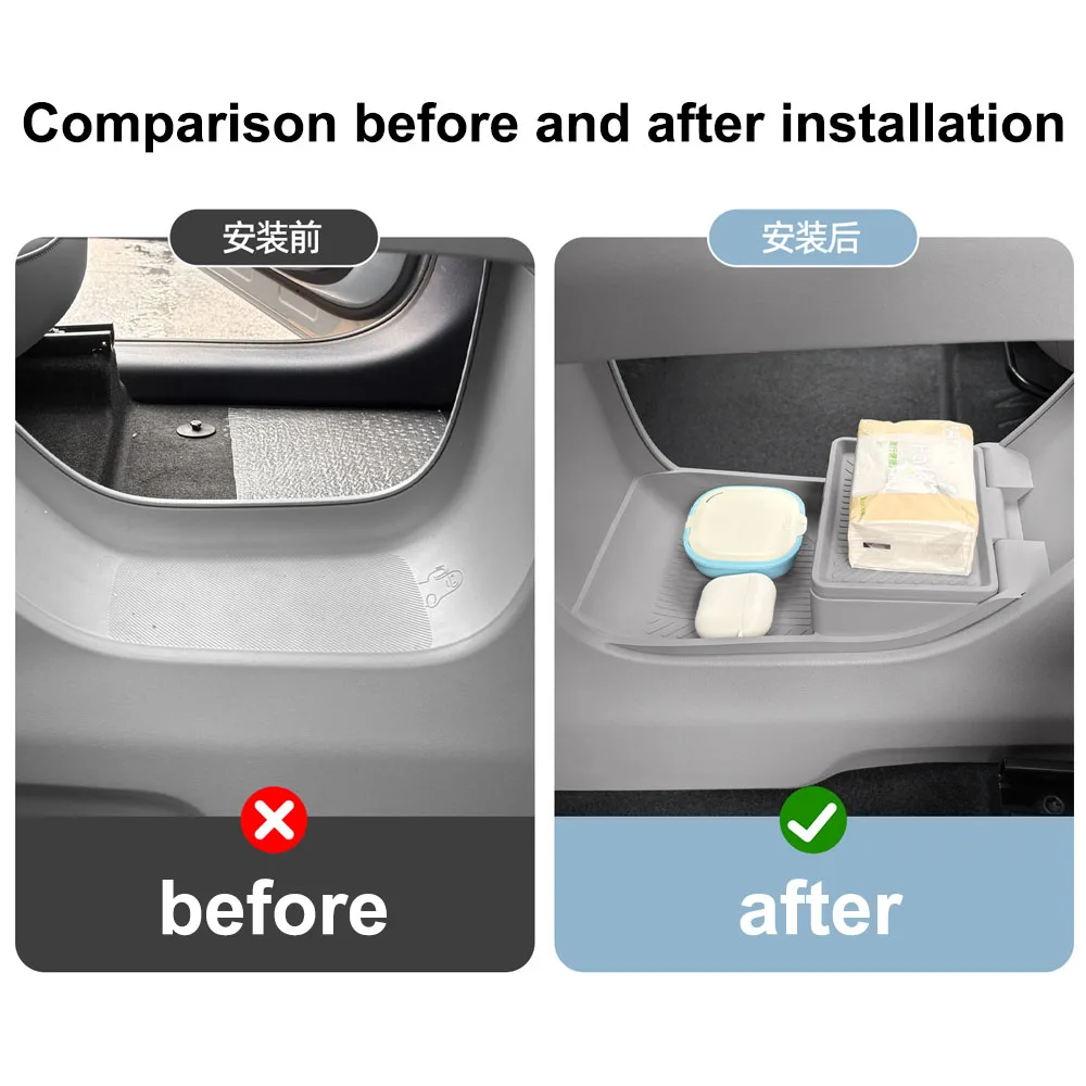 Concealed Storage Box Under Central Control Interior Modification Accessories Fit For Leapmotor A10 Silicone Storage Box