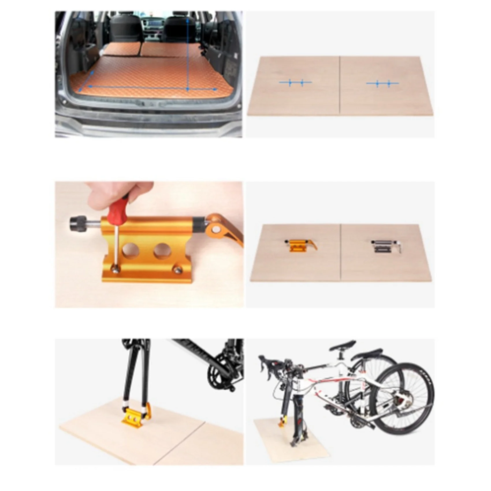 XSXS-3X Bike Fork Mount Bicycle Truck Bed Roof Bike Rack Bike Fork Mount Block Truck Mount For MTB Road Bike Black