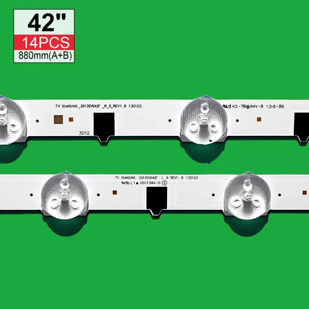 Striscia di Retroilluminazione A LED 42 pollici 14 LED Per UE42F5000 UE42F5000AK UE42F5300 UE42F5500 UE42F5700 UE42F5030 BN96-25306A BN96-25307A