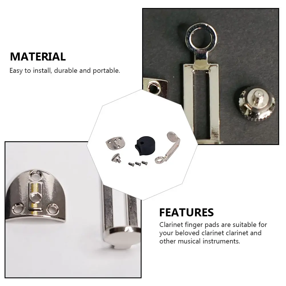 

1Set Clarinet Thumb Rest Adjustable Durable Metal Thumb Cushion Practical Essential Clarinet Product Practice Parts