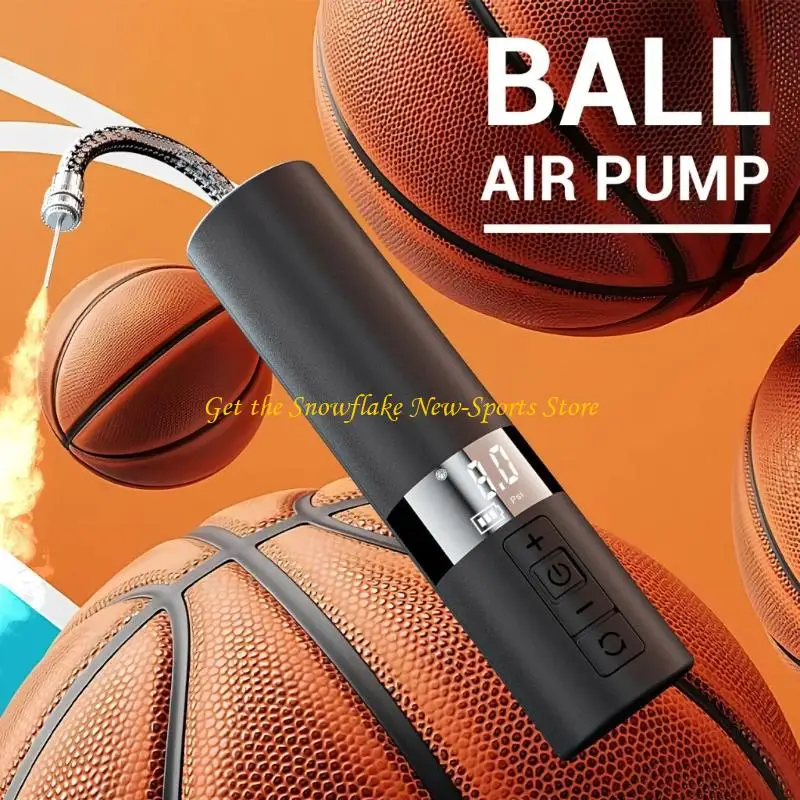 E56D Rechargeable Ball Inflator Multifunctional Wireless Pumps With Pressure Sensors for Volleyball Outdoor Use