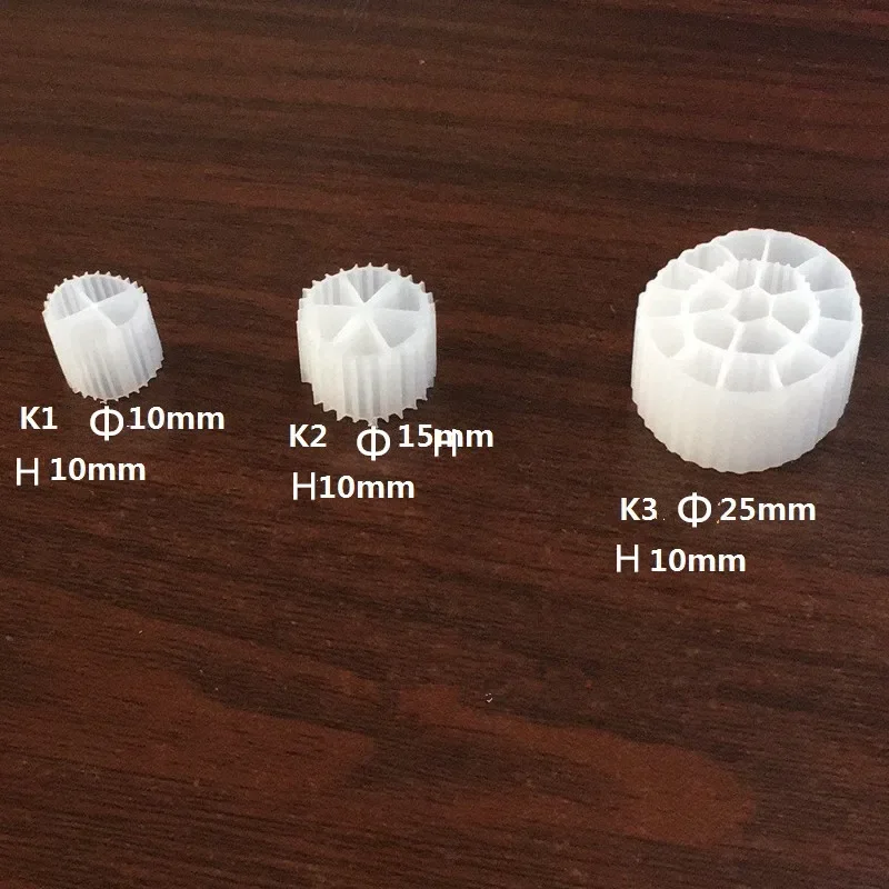 K1 K2 K3 Mbbr Aquarium Koi Pond Plastic Biochemical Filter Media Fluidized Bed Fish Tank Tumble Filter Accessories
