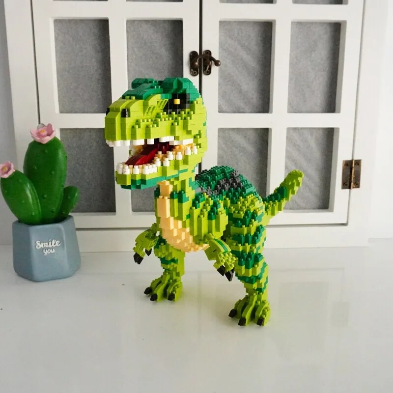 16088 16089 mundo animal antigo velociraptor monstro modelo 3d diy mini blocos de diamante tijolos brinquedo de construção para crianças sem caixa