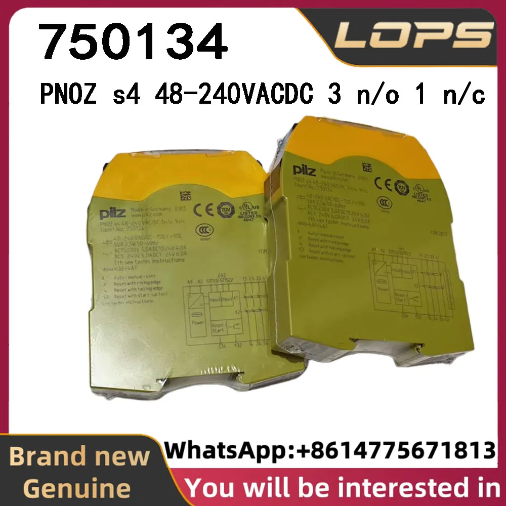 PNOZ s4 48-240VACDC 3 n/o 1 n/ Pilz 750134 safety relay, brand new original genuine, large quantity in stock, welcome to inquire