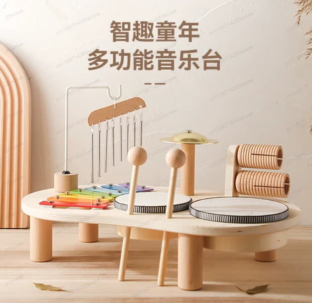 

Baby Percussion Toys Children's Educational Toys Wooden Music Box Early Education Enlightenment Musical Instrument Game Table