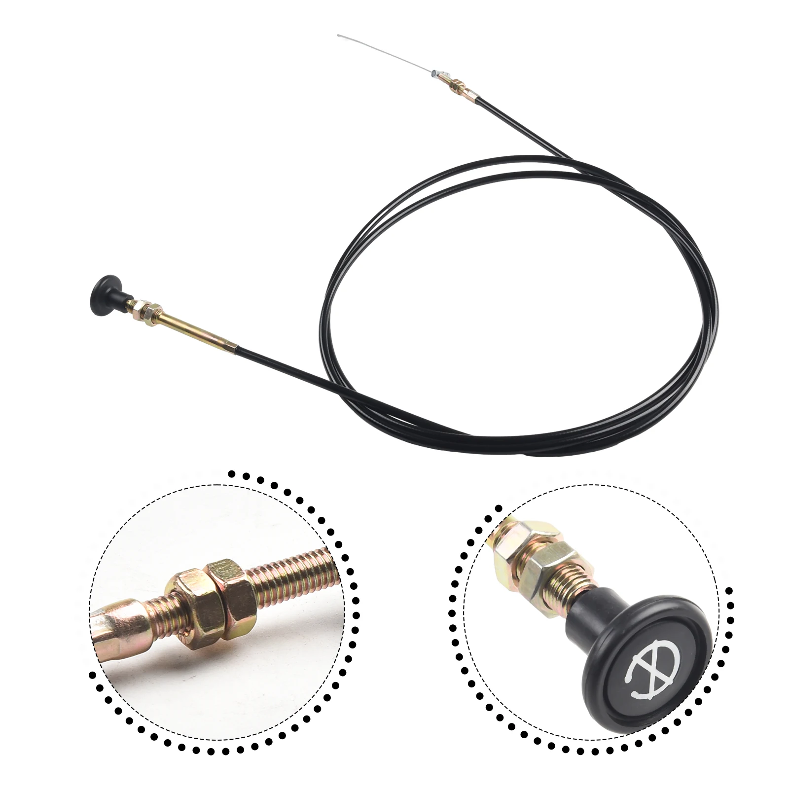 Stop Choke Bowden Cable Wire 2-5m Length Control Bonnet Throttle Engine Fuel For Cars Trucks Vans Engine Flameout Wire Parts