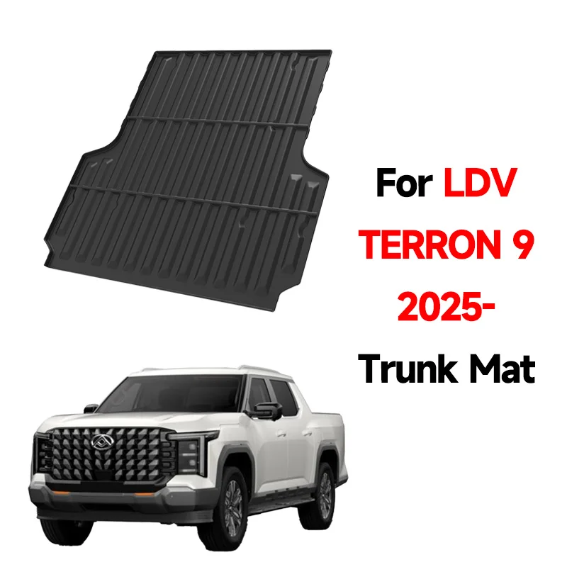 For SAIC LDV Terron 9 2025- TPE Trunk Cargo Bed Mat Heavy Duty Thickened Anti-Scratch Waterproof OEM Fit Practical Car Accessory