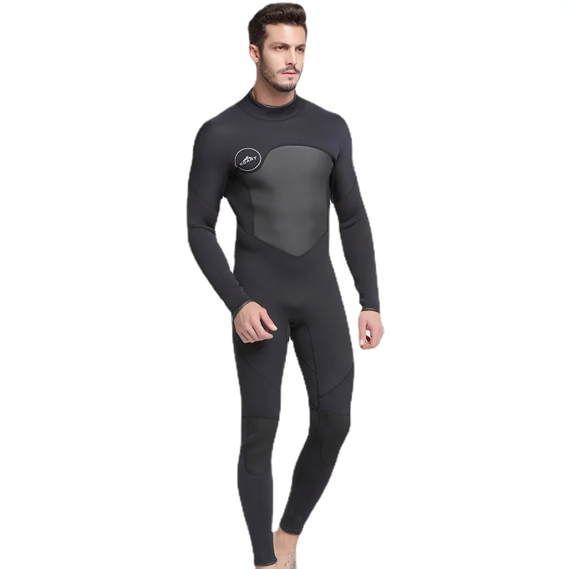 SBart Men 5mm tute da sub monopezzo in Neoprene monopezzo con muta calda muta da surf costumi da bagno neri mantieni caldo Zip posteriore