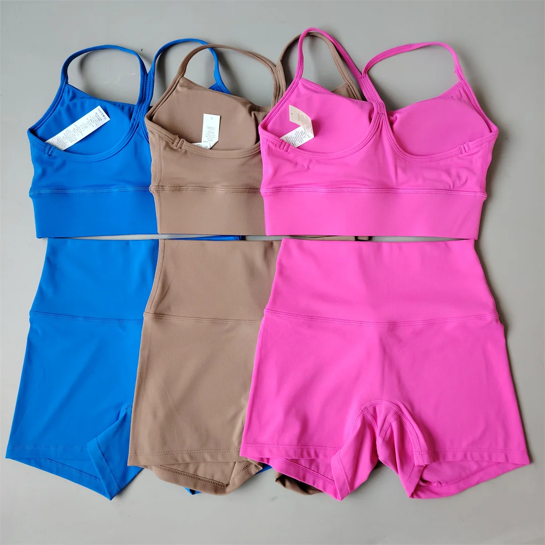 

Gym 2-Piece Women's Yoga Clothes Shorts Suit Sportswear Shorts Soft Comfortable Running Sexy Spice Girls Fitness Clothes Shorts