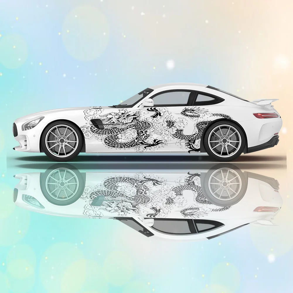 

Auspicious Clouds Dragon Car Side Sticker Decor,PVC Waterproof Scratch Resistant Decal,Car Protection,Auto Accessories Gift