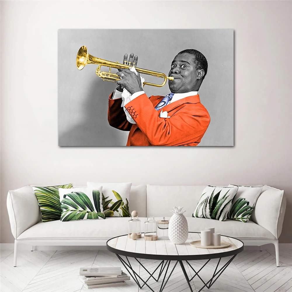Louis Armstrong Poster & Print Classic Wall Art Canvas Painting for Home Decor Art Illustration Room Decoration Accessories