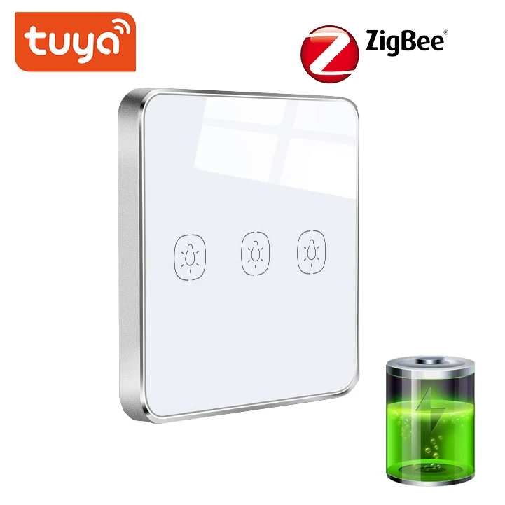 Tuya ZigBee Battery Switch Wireless Free Sticker 3-way Panel Scene Button Switch Used With Zigbee Gateway APP Control Smart Home