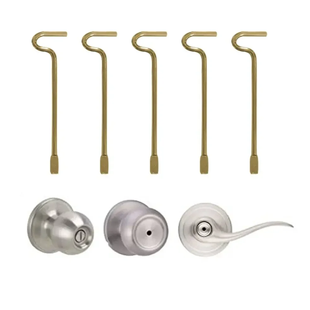 5PCS Bedroom/Bathroom Door Emergency Keys Compatible With Interior Levers And Knobs Release Tool Unisex Lockout Safety