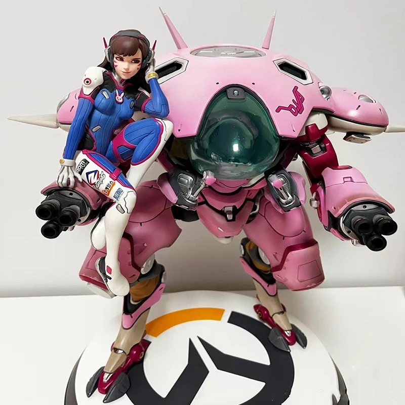 Original Overwatch Mecha hero Action Figures DVA Statue Anime Figure PVC Collectible Model Toys Ornaments Desktop Gifts In Stock