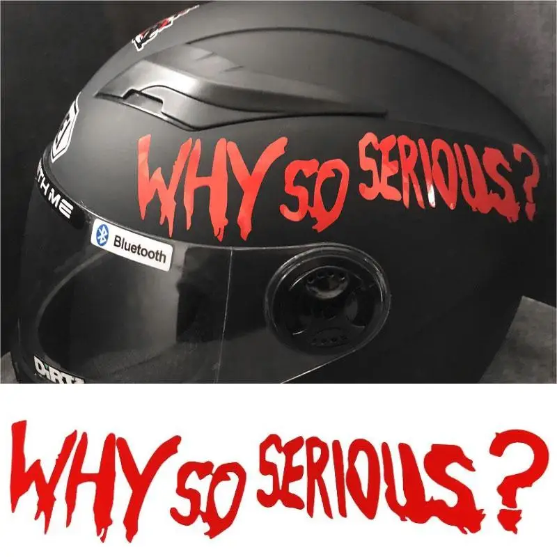 

Motorcycle Helmet Sticker (WHY SO SERIOUS) Scooter Reflective Waterproof Decorative Decal