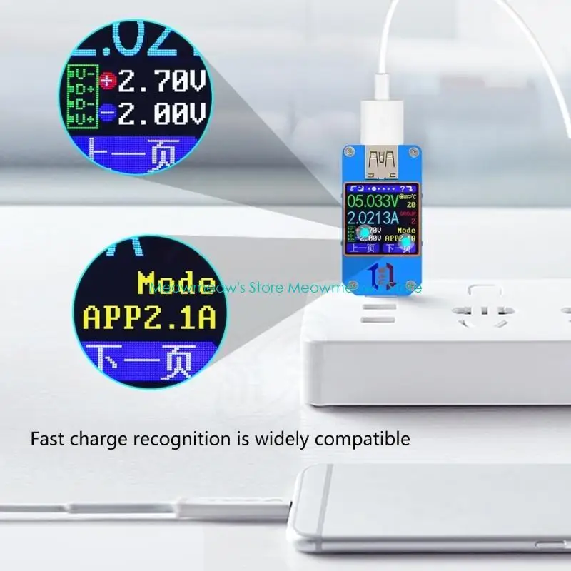 W91A USB 2.0 LCD Voltmeter Ammeter Voltmeter Multimeter Battery Charging Power Supply 4-24V 5A Tester Multimeter