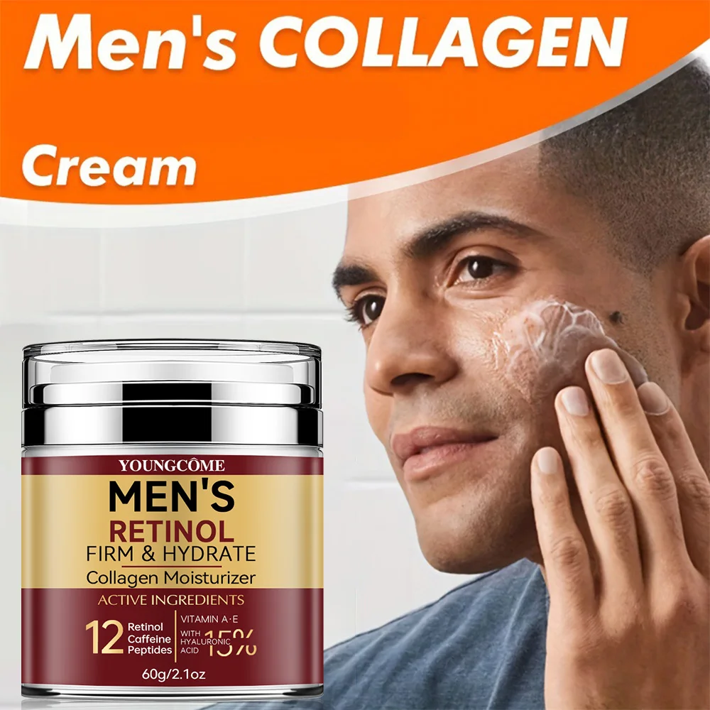 Men\'s Retinol Face Moisturizer Moisturizing Retinol Cream Anti-Wrinkle Aging Moisturizing Shrink Pores Whitening Smooth Retinol