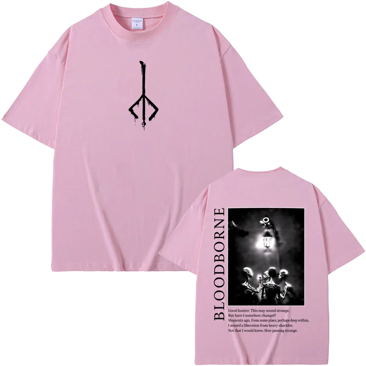 Game Bloodborne T-shirt Summer Men Women Vintage Gothic Rock Streetwear Male Casual Soft Cotton T Shirts Unisex Fashion Tshirt view 5