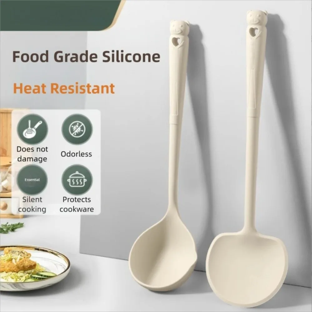 

Силиконовая лопатка для грибов, антипригарная термостойкая лопатка, ложка для супа, половник, кухонные гаджеты, кухонная утварь, бытовая техника