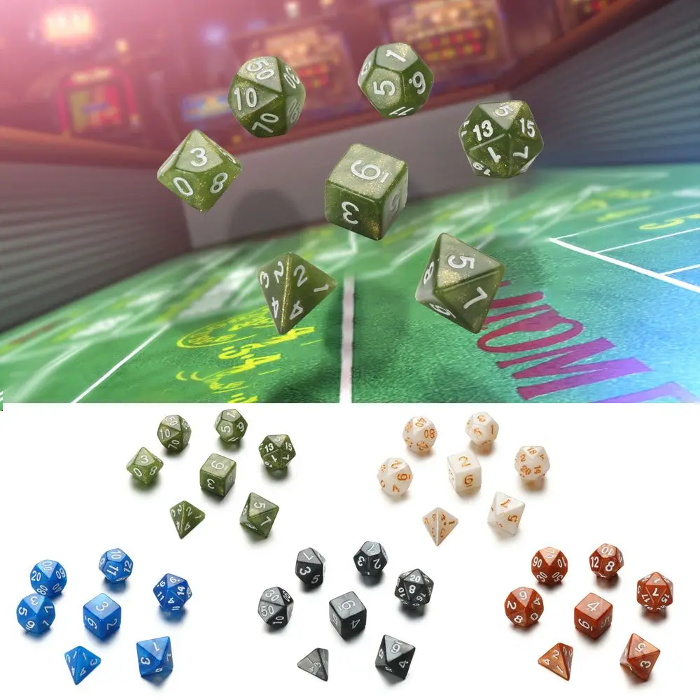 7Pcs/Set Gifts Party Supplies For TRPG DND Leisure Entertainment Toys Board Game Game Accessory Dice Set