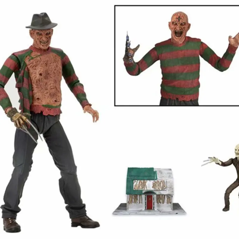 NECA Freddy Krueger Action Figure Collectible Model Toy Halloween Horror Christmas Gifts