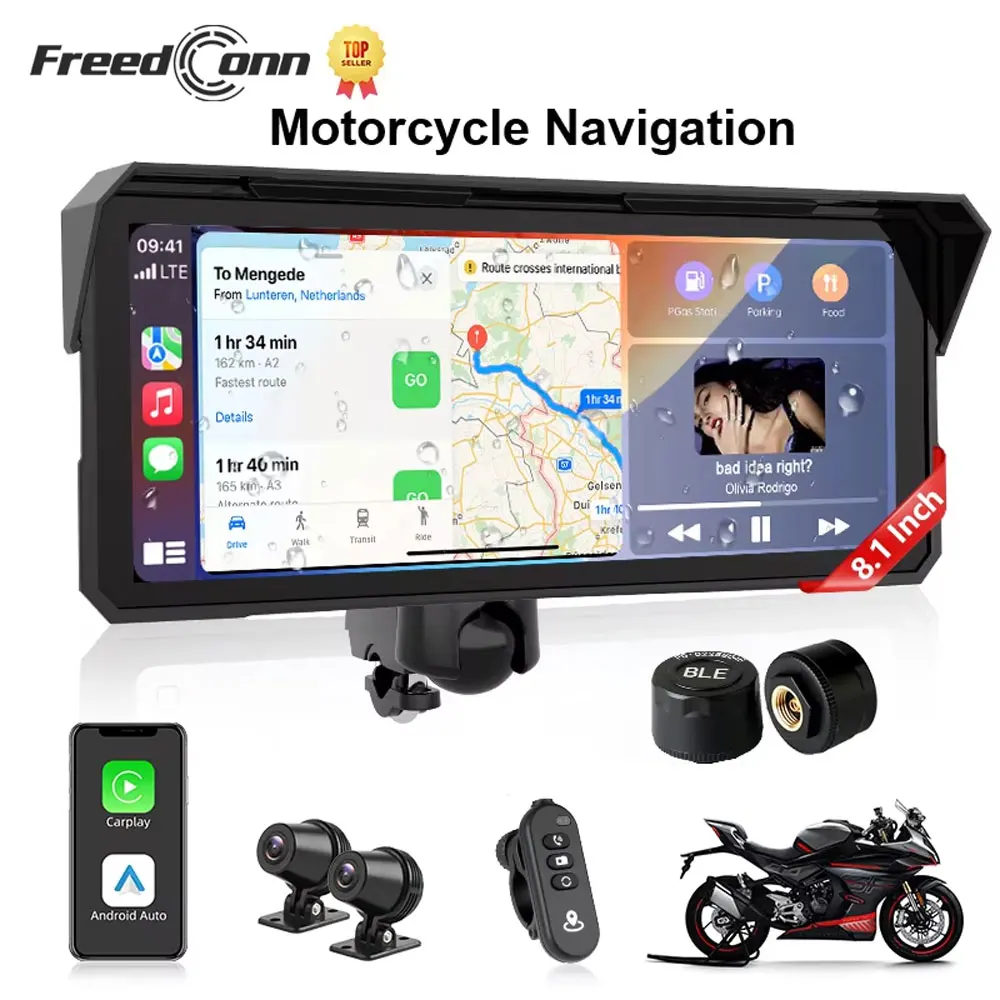 freedconn-gps-para-motocicletas-con-pantalla-tactil-de-81-pulgadas-camara-de-vision-trasera-y-delantera-resistente-al-agua-compatible-con-carplay-y-android-auto