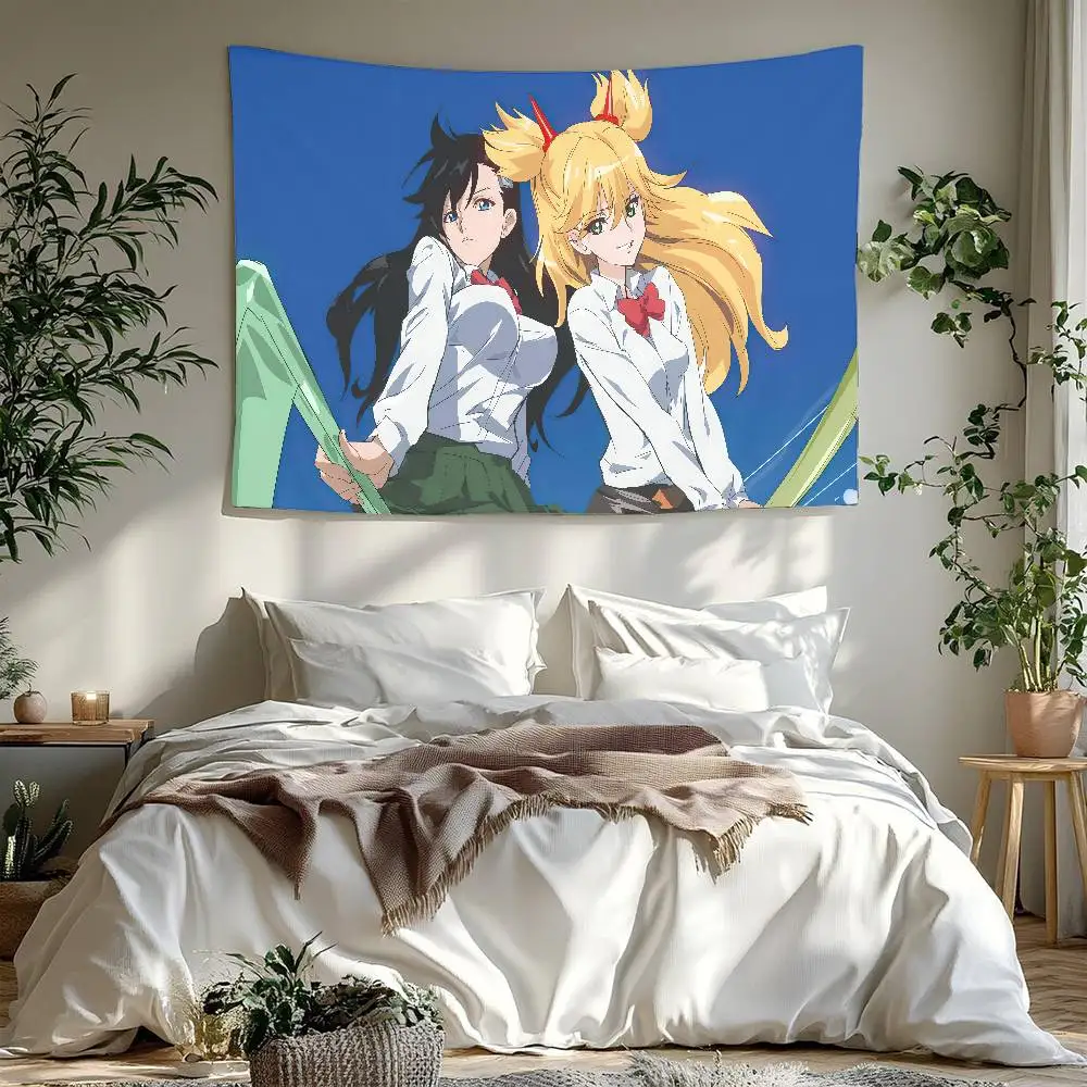 حرق الساحرة الرسوم المتحركة الرسوم المتحركة معلقة البوهيمي نسيج البوهيمي جدار المفروشات ماندالا Kawaii غرفة ديكور