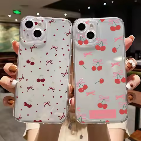 INS Cherry Flower Leaves Case For Infinix GT 20 Pro Tecno Camon 19 Neo 20 30 Pro Pova 2 3 4 5 6 POP 5 6 Pro Itel S23 A70 Cover