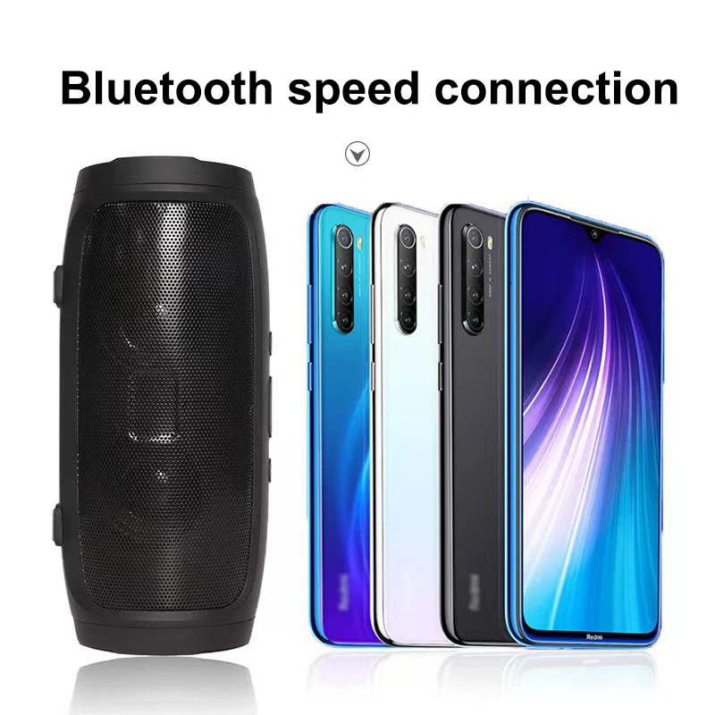 Caixa de Som Bluetooth Portátil com Subwoofer, Reprodução Estéreo, Rádio FM e Transmissão de Voz para Uso Externo - 50W Sem Fio