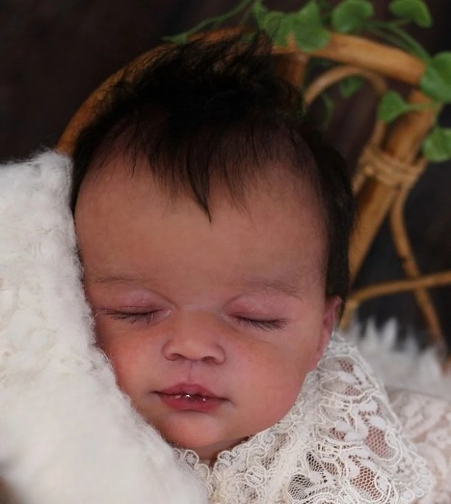 NPK 20인치 미완성 무도색 DIY 핸드메이드 DIY 부품 리본돌 키트 코코 슬리핑 베이비 신생아 바디 포함