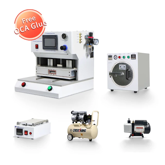 

5-Piece Set LCD Separator Machine Manual Vacuum With Pump For Mobile Phone Repair New Condition 220v Voltage