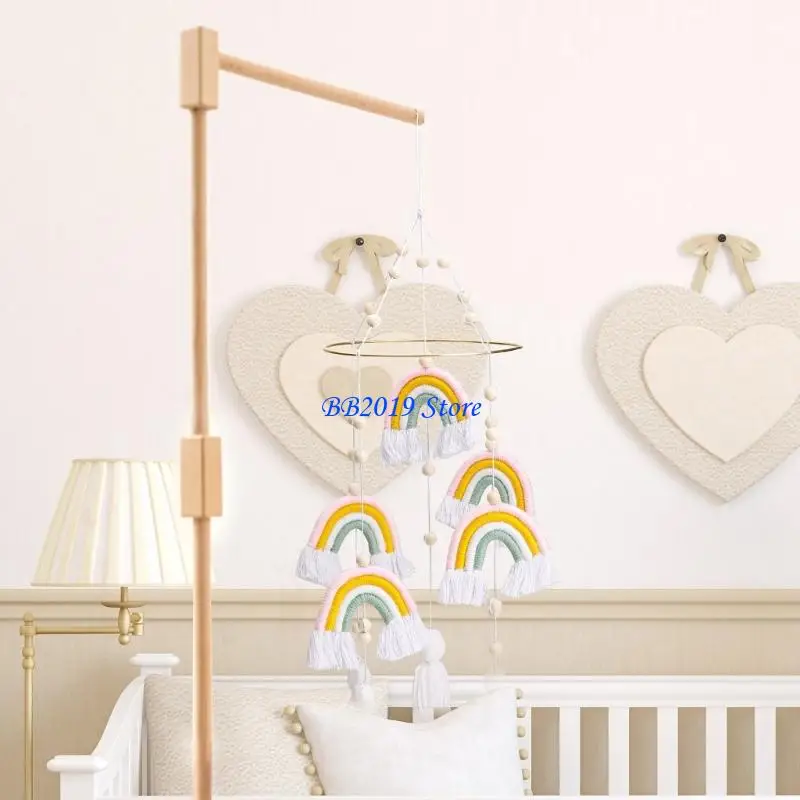 Q0KB 木製ベッドモバイルベース強力なホールドクイック組み立てベビーベッドおもちゃアームブラケットベッドベル用