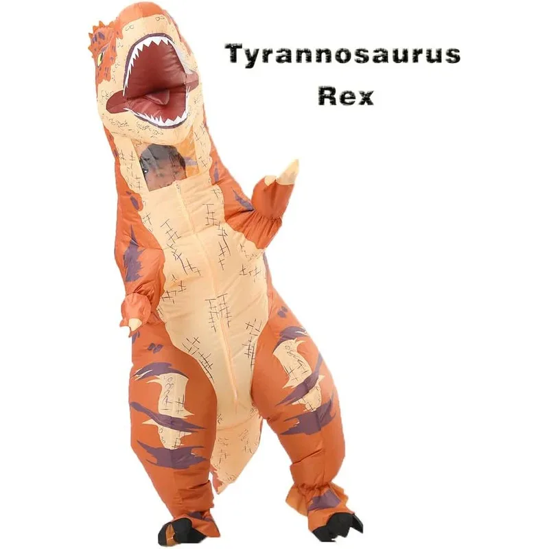 Wiwiwi 123Inflatable T-rex للكبار تفجير ديناصور مضحك دينو حفلة الهالوين تأثيري حلي