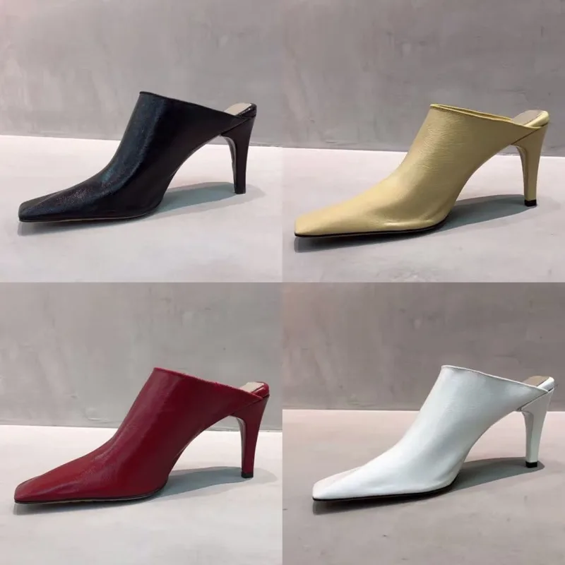2026 Summer Baotou Elegant High Heel Slippers Fashion New Small Square Head Sexy Comfortable Anti Slip Casual Women's Slippers
