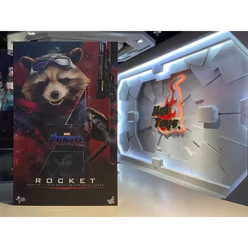 

Marvel Original hottoys MMS548 1/6 Avengers 4 Finals Rocket Raccoon Full Set 12inch Action Figure Collectible model Toys Gifts