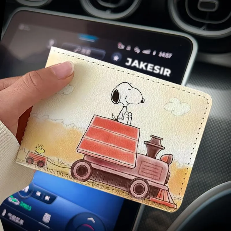 Cute cartoon Snoopy nowy wielofunkcyjny przenośny, wysokiej jakości pokrowiec ochronny na prawo jazdy dla mężczyzn i kobiet artykuły samochodowe