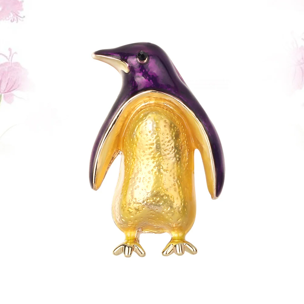 Alloy Penguin Brooch Delicate Rhinestone Crystal Sparkly Pin for Clothes Bags Scarves Wedding Party Gift Crystal Penguin Brooch