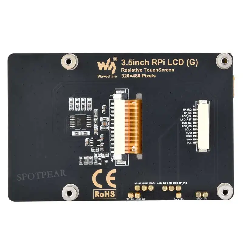 Picture 4: Raspberry Pi 3.5 inch LCD G Display Resistive Touch Screen 60FPS ST7796 320x480 Also For Arduino/Pico2/ESP32/RP2040/RP2350
